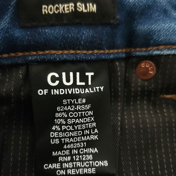 CULT OF INDIVIDUALITY Rocker Slim Jeans Men sz 29x33 Blue NWT | MSRP $239 - Picture 7 of 13